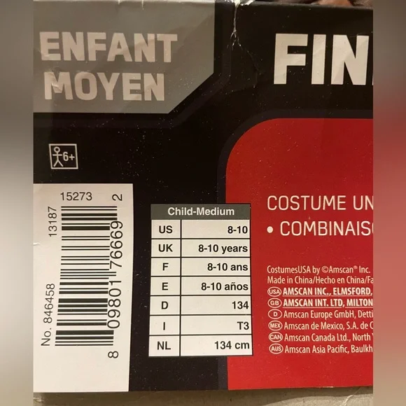 Disney Star Wars™️ The Force Awakens Finn Costume Childs Size Medium 8-10 - Picture 9 of 10